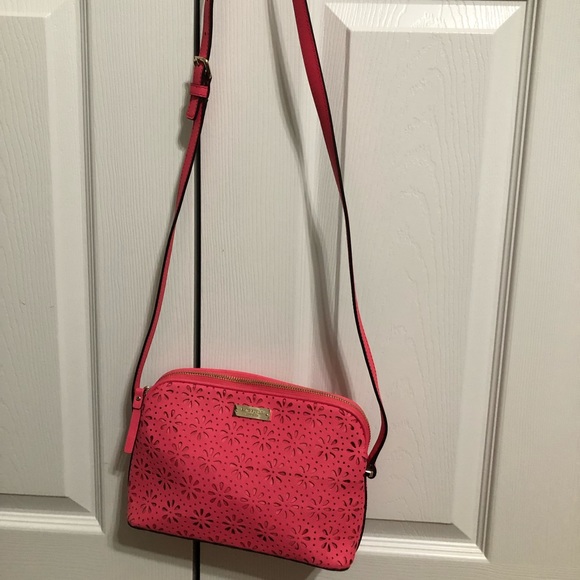 Kate Spade Pink Floral Cutout Crossbody Bag - Picture 5 of 8